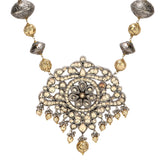 GANGA JAMUNA TIKON KUNDAN PENDANT SET