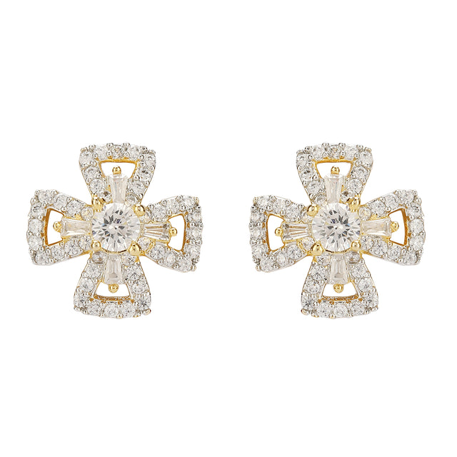 FLOWER SHAPE ZIRCON NECKLACE MANGALSUTRA SET