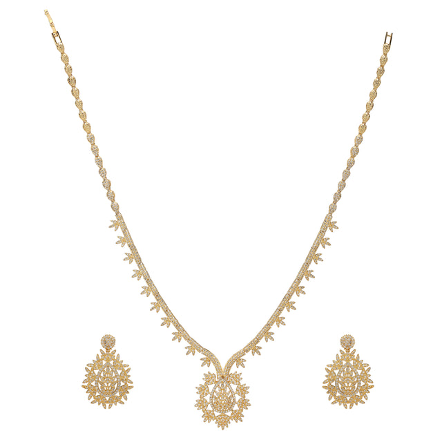 SHAHI GEMSTONE ZIRCON NECKLACE SET