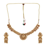 KONARK CLASSIC GOLD PLATED TEMPLE NECKLACE SET
