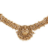 KONARK CLASSIC GOLD PLATED TEMPLE NECKLACE SET
