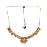 KONARK CLASSIC GOLD PLATED TEMPLE NECKLACE SET