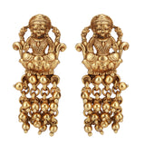 KONARK CLASSIC GOLD PLATED TEMPLE NECKLACE SET