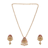 KONARK CLASSIC TEMPLE  GOLD PLATED JEWELLERY SET
