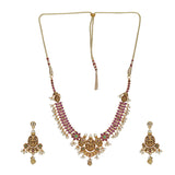 KONARK CLASSICE TEMPLE FLOWER JEWELLERY SET