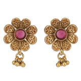 KONARK CLASSIC TEMPLE  GOLD PLATED PENDANT SET