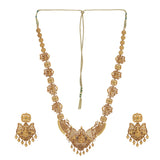 KONARK CLASSIC GOLD PLATED  TEMPLE NECKLACE SET