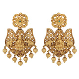 KONARK CLASSIC GOLD PLATED  TEMPLE NECKLACE SET