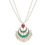 SANKRANTI PINK CHAND KUNDAN SET