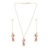 SANKRANTI KUNDAN PINK PENDANT SET