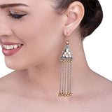 TRIBAL TRIANGLE TASSEL  EARRING