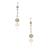 GOLEDN ZIRCON PEARL EARRING