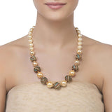 Navrattan Pearl Bead Necklace