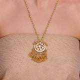 GOLD PLATED CHAITRA GOLDEN KUNDAN NECKLACE SET