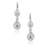 FINE ZIRCON TEAR DROP EARRING