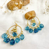 Gold Plated Balan Kundan Topaz Hoops