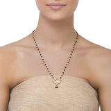 KUNDAN ONYX PAISLEY PENDANT