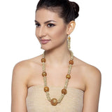 CARVED GOLD  PEARLS SET