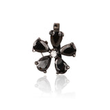 SILVER PLATED SARGAM BLACK ZIRCON NOSE PIN