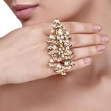 KUNDAN RUBY PEARLS RING