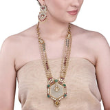 Kundan Aventurine Hexagon Pendant