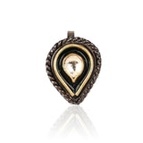 SILVER PLATED SARGAM WHITE KUNDAN NOSE PIN