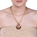 Kundan Round Pendant Necklace