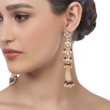 KUNDAN DELICATE TASSEL EARRING