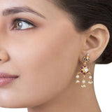 RUBY PEARL DROP EARRINGS