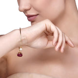 Zircon Ruby Twisted Bangle