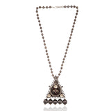 Kundan Silver Ghungroo Pendant
