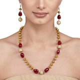 GLODEN RUBY PEARL SET