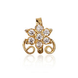 GOLD PLATED SARGAM WHITE ZIRCON NOSE PIN