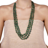 GREEN ONYX RUBY LONG NECKLACE