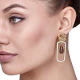Peacock Smokey Drop Earring