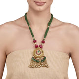 KUNDAN RED & GREEN NECKLACE
