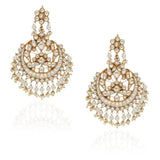KUNDAN PEARL CHAND EARRINGS