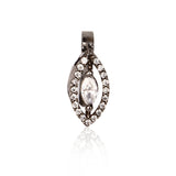 SILVER PLATED SARGAM WHITE STUDDED NOSE PIN