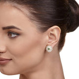 ZIRCON GREEN ONYX EARRING