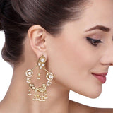 KUNDAN PEARL ROUND EARRINGS