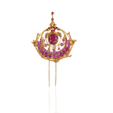 Gold Plated Ruby Juda Pin