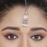 Kundan Silver Pearls Tikka