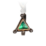 GOLD & SILVER PLATED SARGAM GREEN KUNDAN NOSE PIN