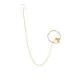 GOLD PLATED SARGAM WHITE STUDDED NOSE PIN