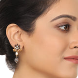 Gold & Silver Plated Mishran Kundan Lariat Set