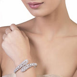 STUDDED ZIRCON WHITE BANGLE