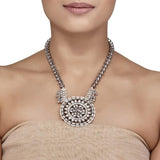Kundan Silver Balls Pendant