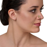 GOLD PLATED SARGAM RED GREEN NOSE PIN