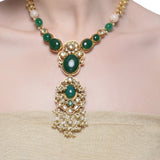Samyukta Kundan Green Onyx Necklace Set