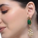 Samyukta Kundan Green Onyx Necklace Set